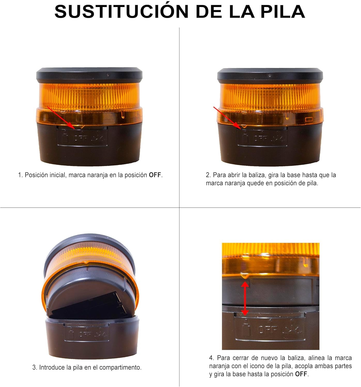 ITAL - Neoway - Luz De Emergencia V16 Para Coche Con Fijación Magnética - Baliza De Señalización Obligatoria En Caso De Peligro Homologada Y Con Geolocalización a Plataforma DGT 3.0